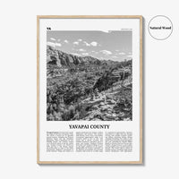 Yavapai County Print Black and White, Yavapai County Wall Art, Yavapai County Poster, Yavapai County Photo, Yavapai Wall Décor, Yavapai Map