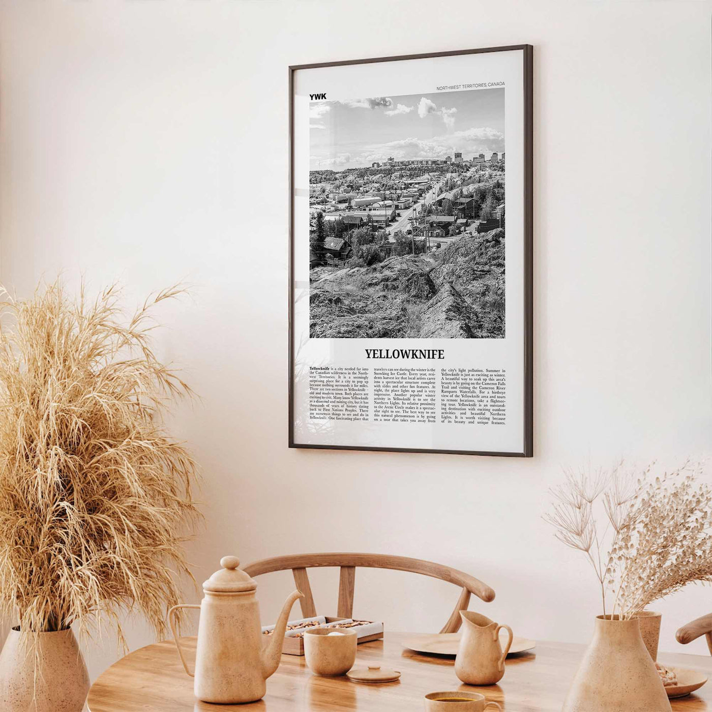 Yellowknife Print Black and White, Yellowknife Wall Art, Yellowknife Poster, Yellowknife Photo, Canada, Northwest Territories