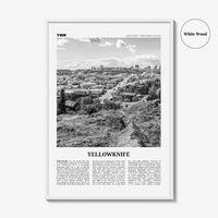 Yellowknife Print Black and White, Yellowknife Wall Art, Yellowknife Poster, Yellowknife Photo, Canada, Northwest Territories