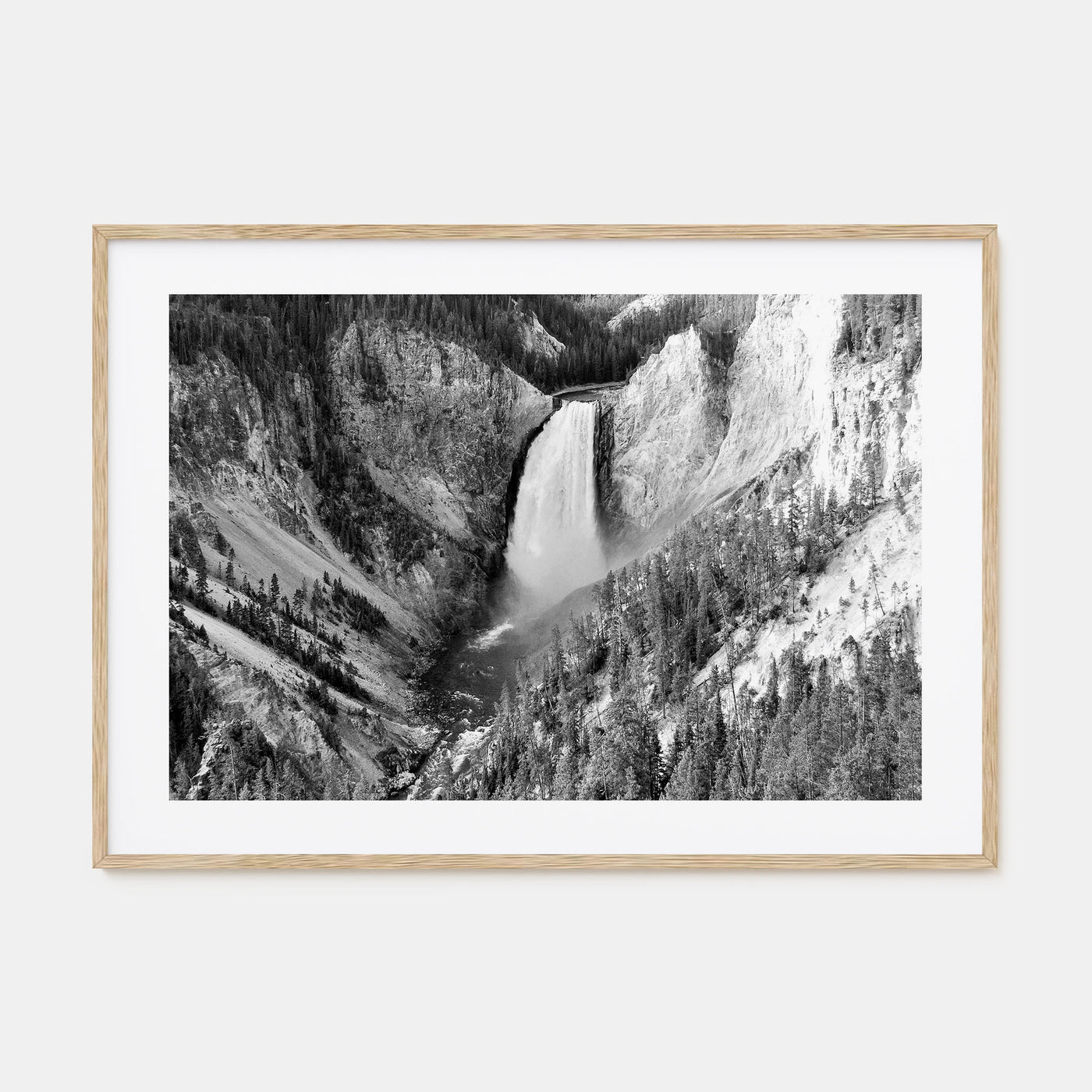 Yellowstone National Park Landscape B&W Poster