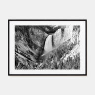 Yellowstone National Park Landscape B&W Poster