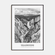 Yellowstone National Park Portrait B&W Poster