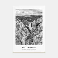 Yellowstone National Park Portrait B&W Poster