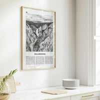 Yellowstone National Park Print Black and White, Yellowstone Wall Art, Yellowstone Poster, Yellowstone Photo, Wyoming, Montana, Idaho, USA