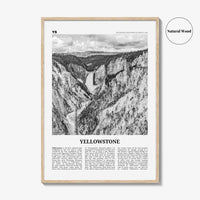 Yellowstone National Park Print Black and White, Yellowstone Wall Art, Yellowstone Poster, Yellowstone Photo, Wyoming, Montana, Idaho, USA