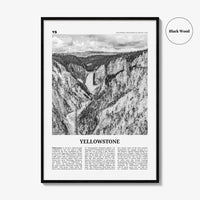 Yellowstone National Park Print Black and White, Yellowstone Wall Art, Yellowstone Poster, Yellowstone Photo, Wyoming, Montana, Idaho, USA