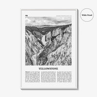 Yellowstone National Park Print Black and White, Yellowstone Wall Art, Yellowstone Poster, Yellowstone Photo, Wyoming, Montana, Idaho, USA