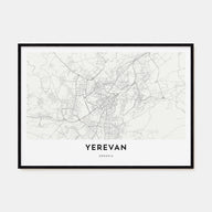 Yerevan Map Landscape Poster