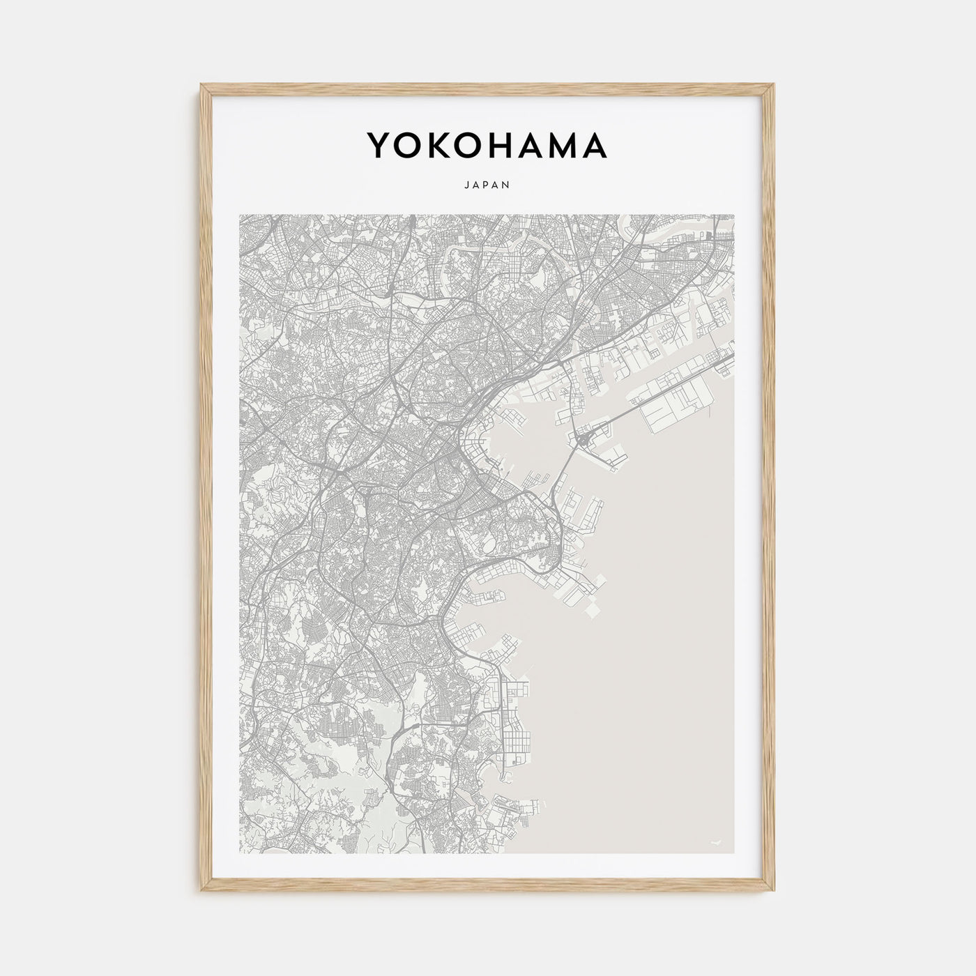 Yokohama Map Portrait Poster