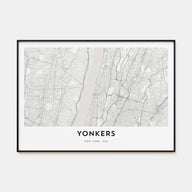Yonkers Map Landscape Poster
