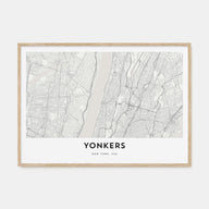 Yonkers Map Landscape Poster