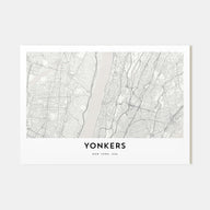 Yonkers Map Landscape Poster