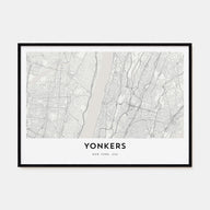 Yonkers Map Landscape Poster