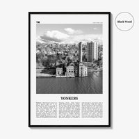 Yonkers Print Black and White, Yonkers Wall Art, Yonkers Poster, Yonkers Photo, Yonkers Wall Décor, New York, USA, United States