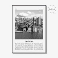 Yonkers Print Black and White, Yonkers Wall Art, Yonkers Poster, Yonkers Photo, Yonkers Wall Décor, New York, USA, United States