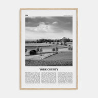York County Travel B&W Poster