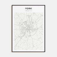 York, England Map Portrait Poster