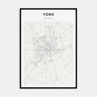 York, England Map Portrait Poster