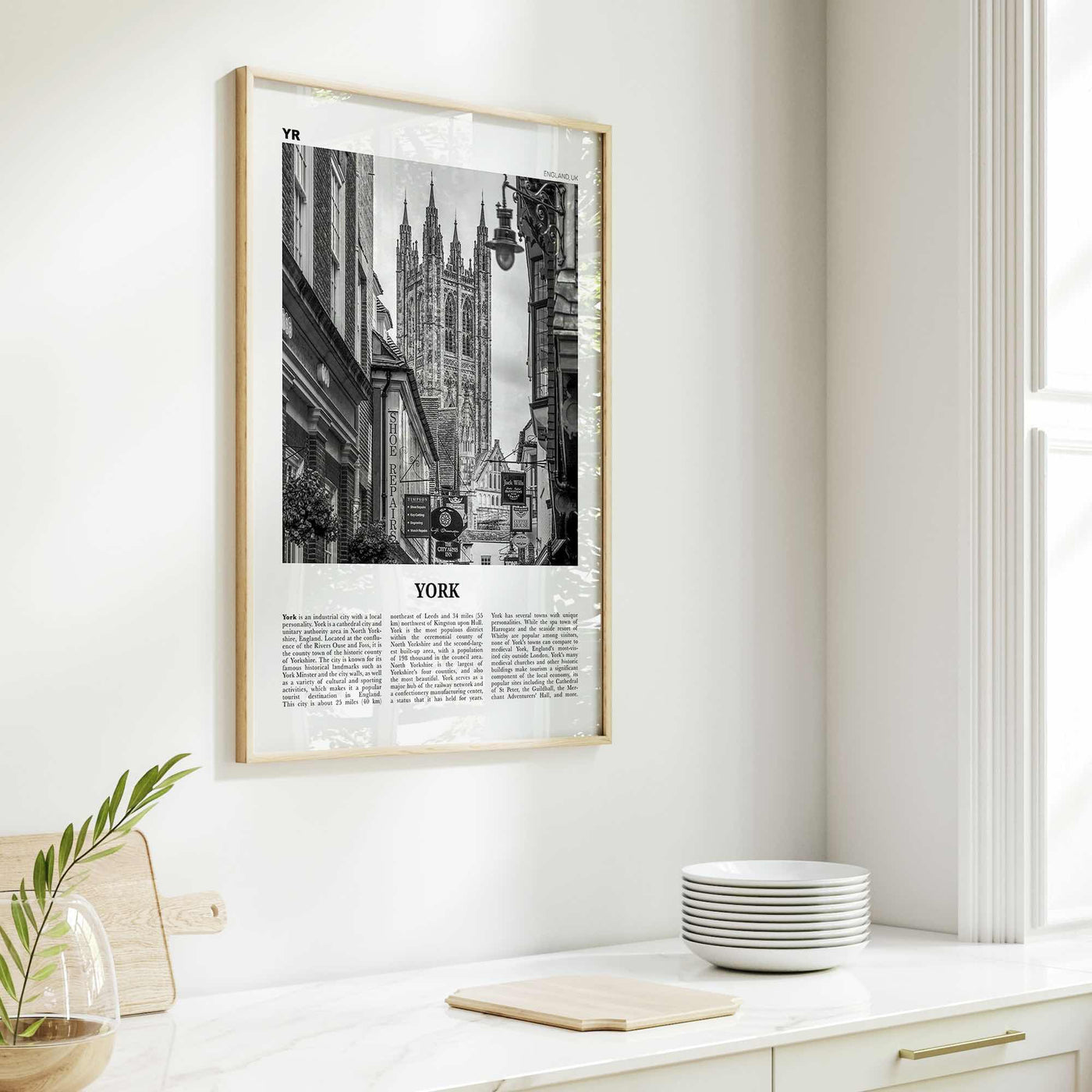 York Print Black and White England, York Wall Art, York Poster, York Photo, York Wall Decor, England, UK, United Kingdom, Europe