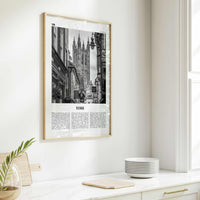 York Print Black and White England, York Wall Art, York Poster, York Photo, York Wall Decor, England, UK, United Kingdom, Europe