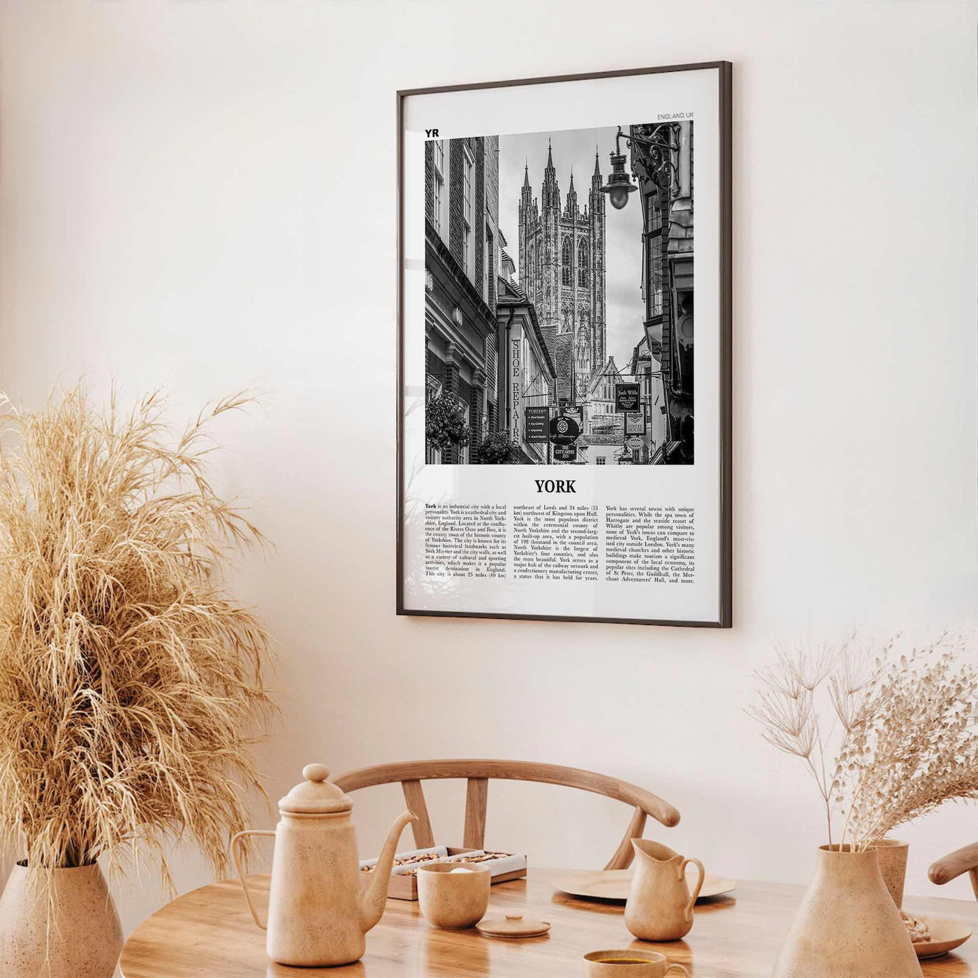 York Print Black and White England, York Wall Art, York Poster, York Photo, York Wall Decor, England, UK, United Kingdom, Europe