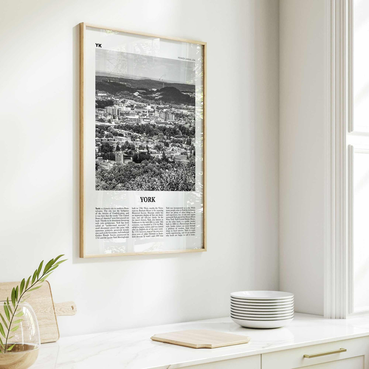 York Print Black and White Pennsylvania, York Wall Art, York Poster, York Photo, York Wall Décor, York Map, Pennsylvania, USA