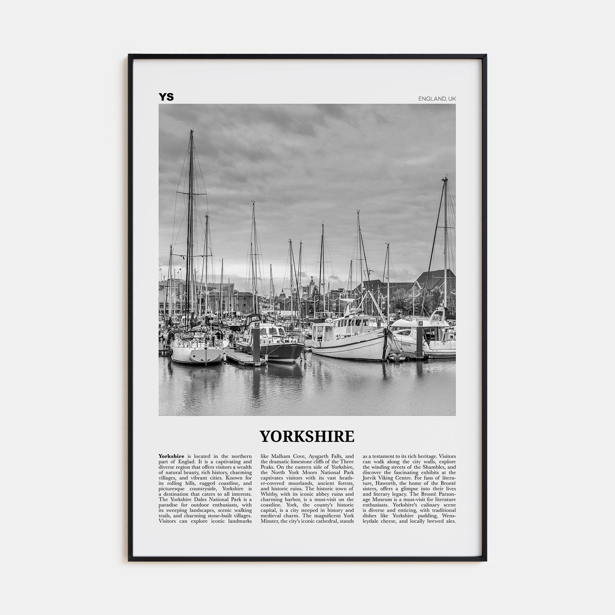 Yorkshire Travel B&W Poster