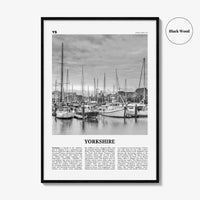 Yorkshire Print Black and White, Yorkshire Wall Art, Yorkshire Poster, Yorkshire Photo, Wall Décor, Yorkshire Map, England, United Kingdom