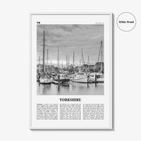 Yorkshire Print Black and White, Yorkshire Wall Art, Yorkshire Poster, Yorkshire Photo, Wall Décor, Yorkshire Map, England, United Kingdom