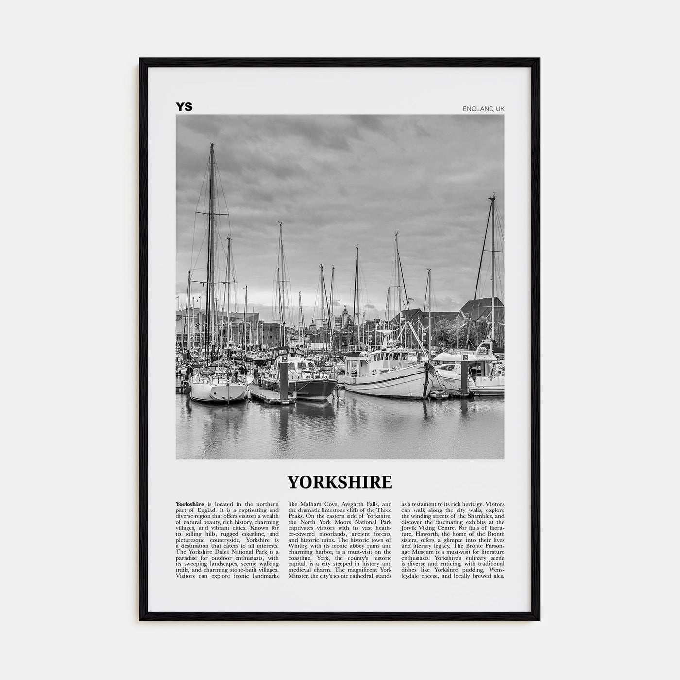 Yorkshire Travel B&W Poster