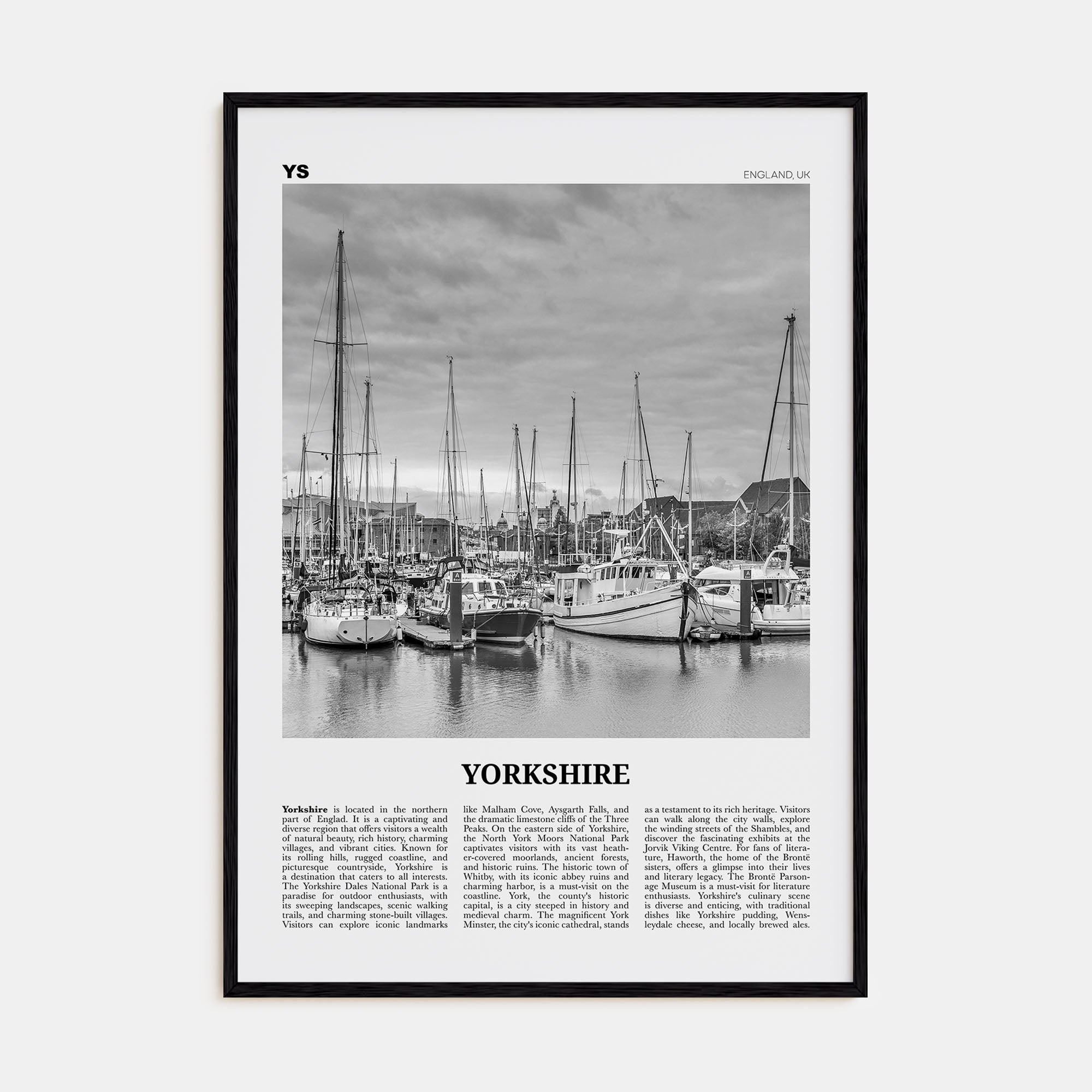 Yorkshire Travel B&W Poster