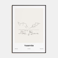 Yosemite National Park Drawn Poster