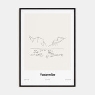 Yosemite National Park Drawn Poster