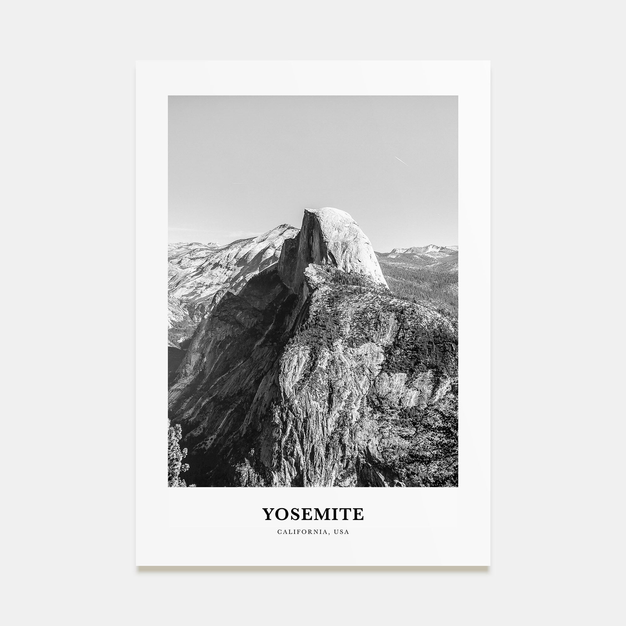 Yosemite National Park Portrait B&W No 1 Poster
