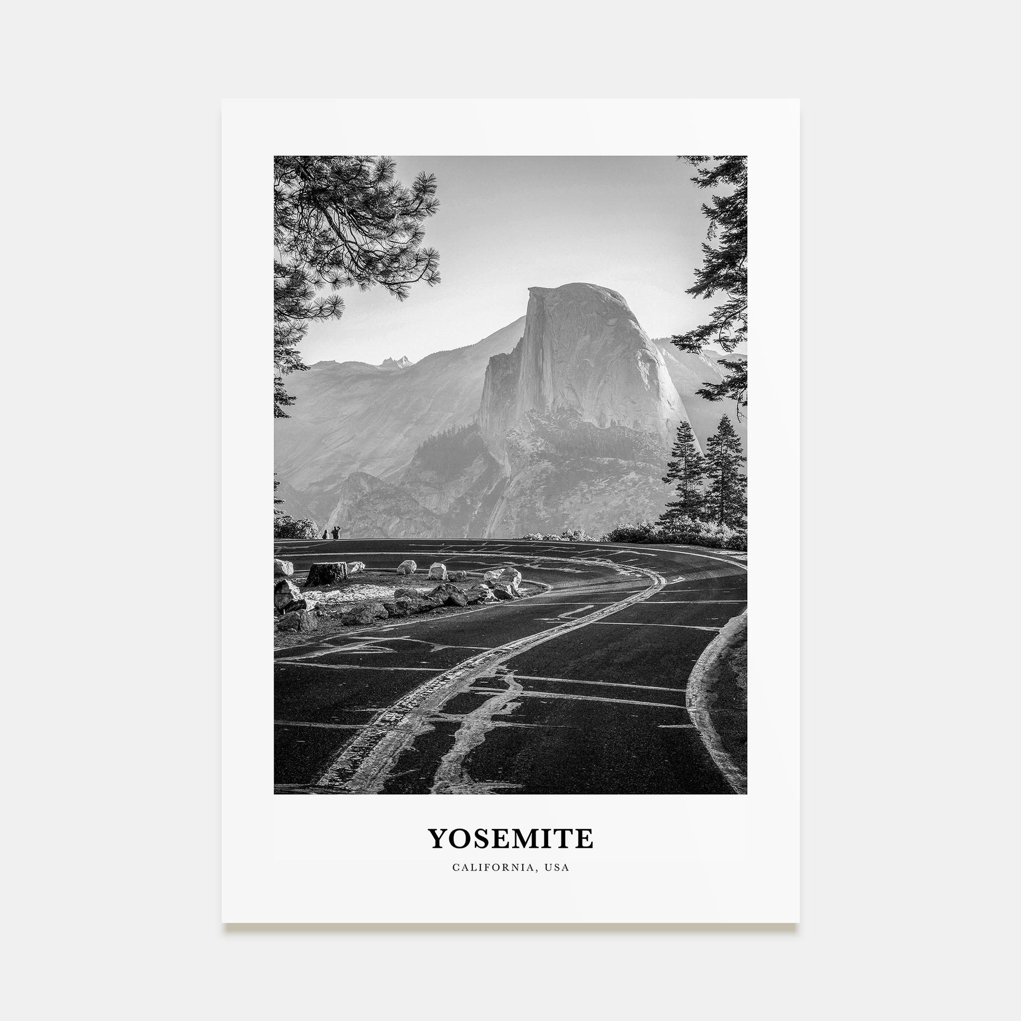 Yosemite National Park Portrait B&W No 2 Poster