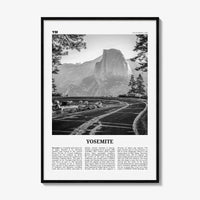 Yosemite National Park Print Black and White No 1, Yosemite Wall Art, Yosemite Poster, Yosemite Photo, California, USA, United States