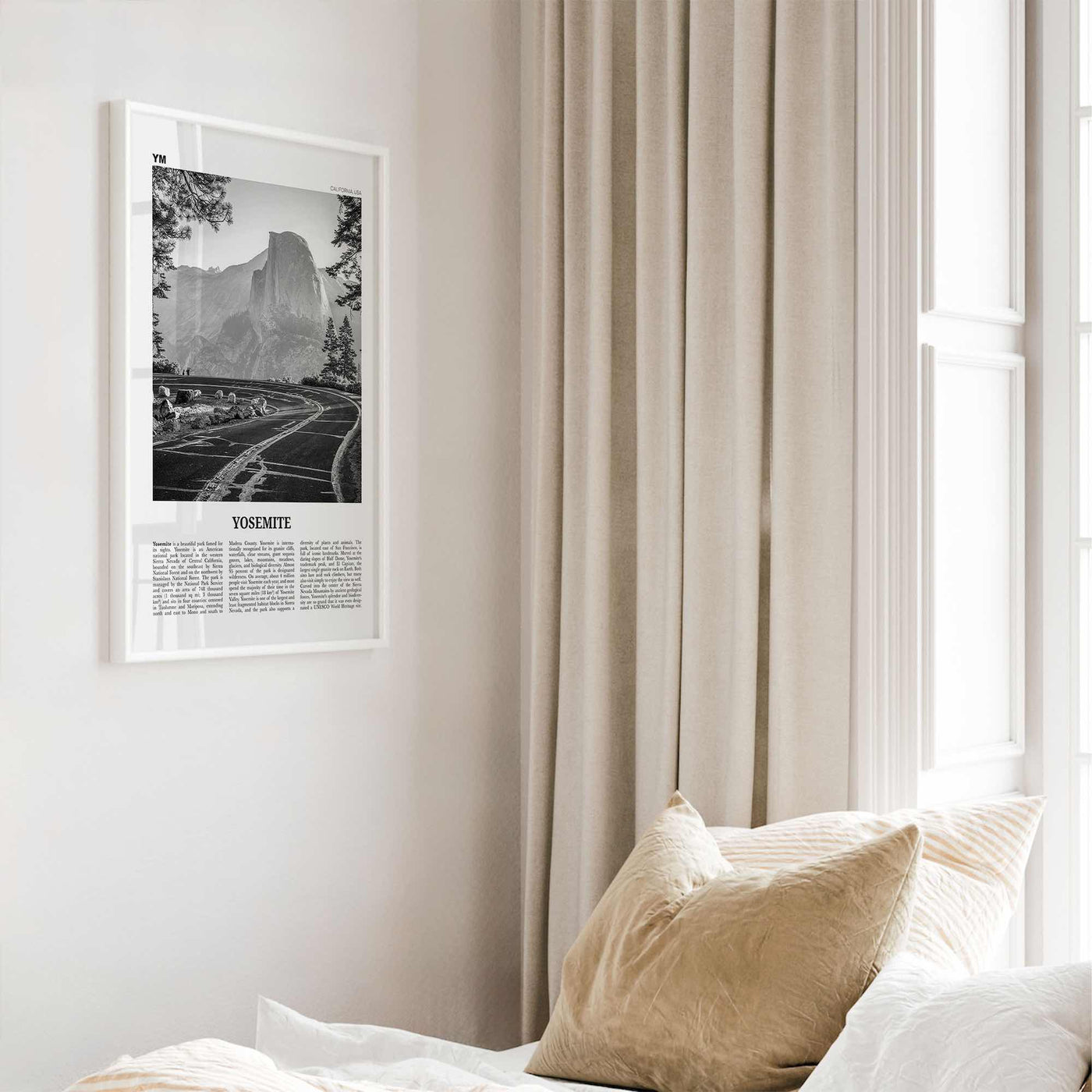 Yosemite National Park Print Black and White No 1, Yosemite Wall Art, Yosemite Poster, Yosemite Photo, California, USA, United States