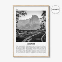 Yosemite National Park Print Black and White No 1, Yosemite Wall Art, Yosemite Poster, Yosemite Photo, California, USA, United States