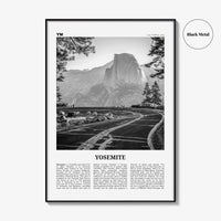 Yosemite National Park Print Black and White No 1, Yosemite Wall Art, Yosemite Poster, Yosemite Photo, California, USA, United States