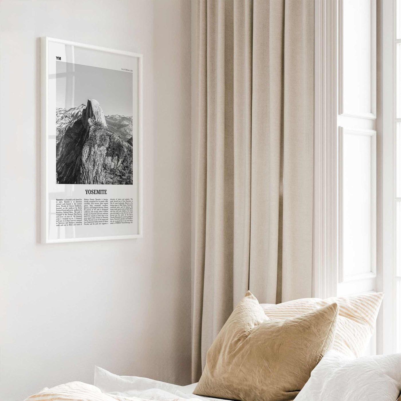 Yosemite National Park Print Black and White No 2, Yosemite Wall Art, Yosemite Poster, Yosemite Photo, California, USA, United States