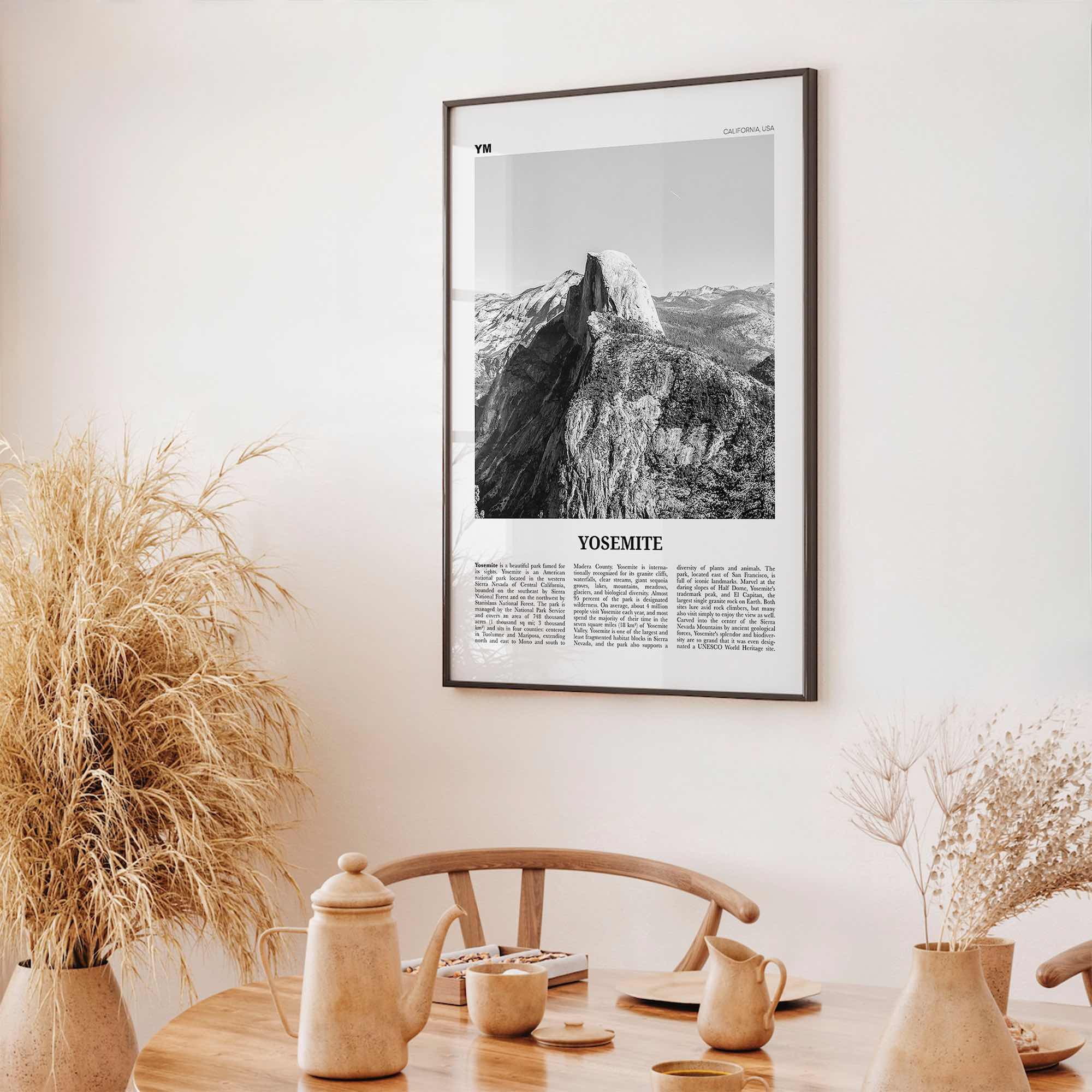 Yosemite National Park Print Black and White No 2, Yosemite Wall Art, Yosemite Poster, Yosemite Photo, California, USA, United States