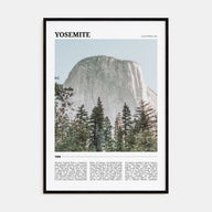 Yosemite National Park Travel Color Poster