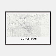 Youngstown Map Landscape Poster