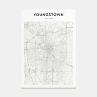 Youngstown Map Portrait Poster