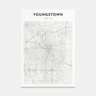 Youngstown Map Portrait Poster