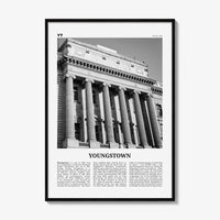 Youngstown Print Black and White, Youngstown Wall Art, Youngstown Poster, Youngstown Photo, Youngstown Wall Décor, Ohio, USA, United States
