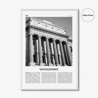 Youngstown Print Black and White, Youngstown Wall Art, Youngstown Poster, Youngstown Photo, Youngstown Wall Décor, Ohio, USA, United States