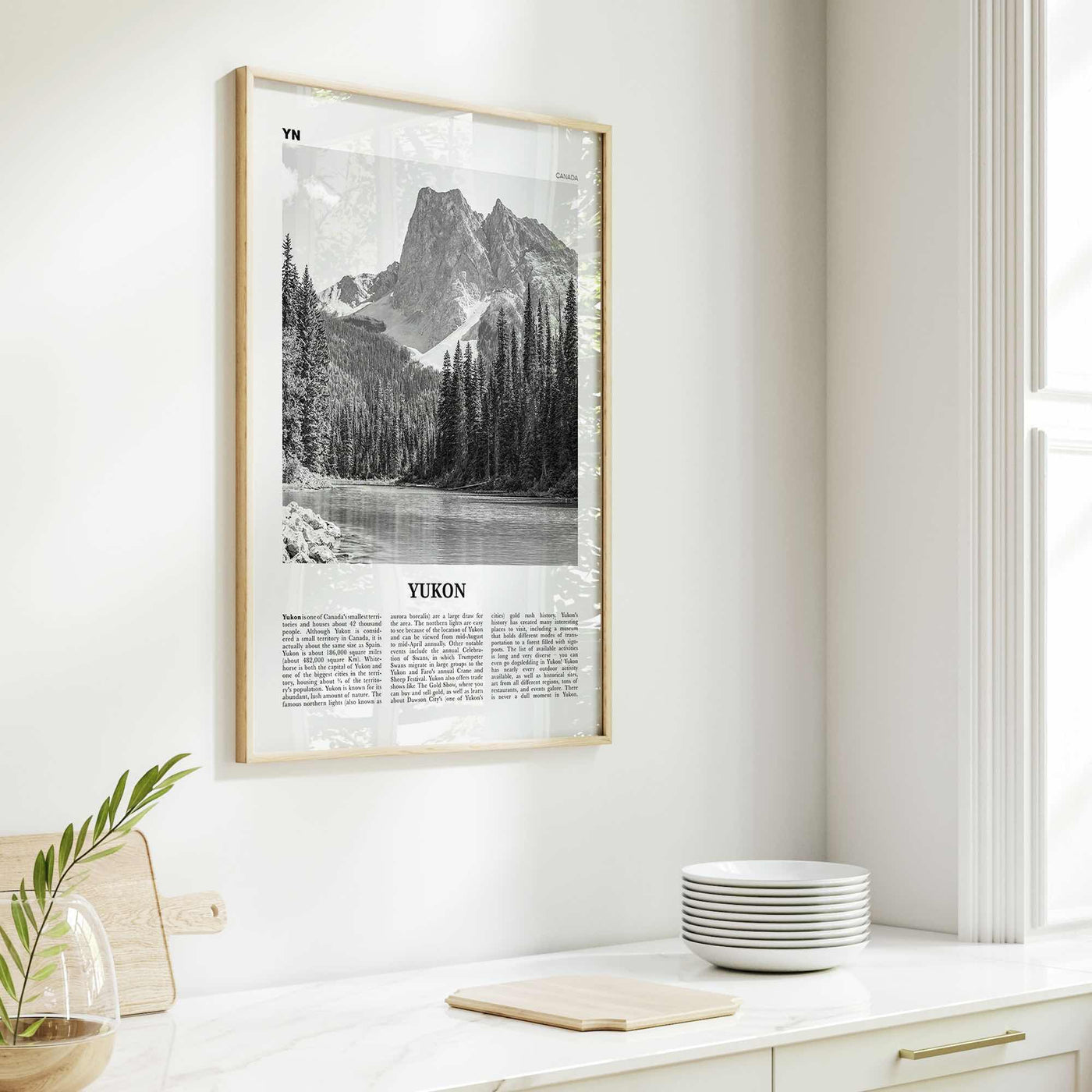 Yukon Print Black and White, Yukon Wall Art, Yukon Poster, Yukon Photo, Yukon Wall Decor, Canada