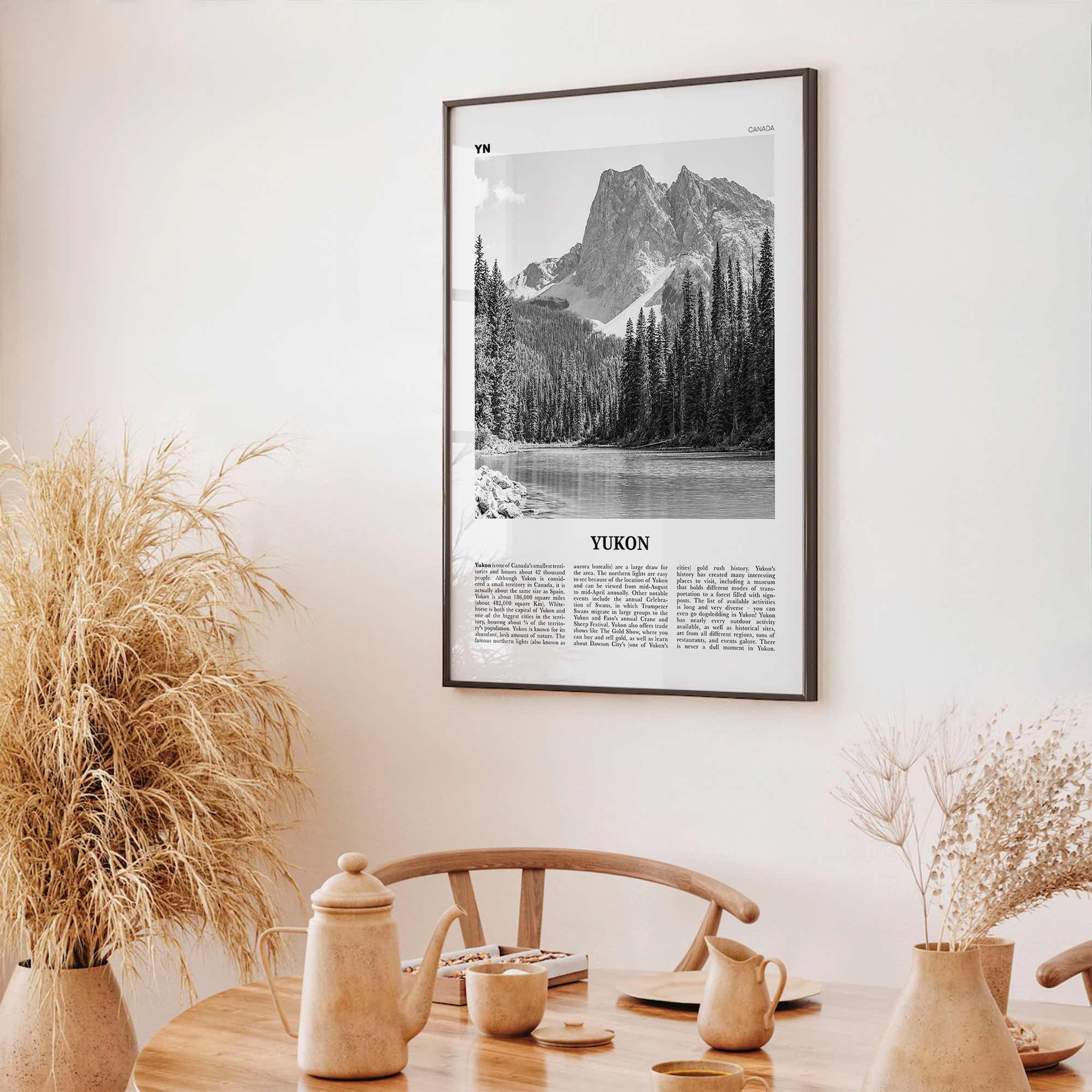 Yukon Print Black and White, Yukon Wall Art, Yukon Poster, Yukon Photo, Yukon Wall Decor, Canada