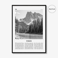 Yukon Print Black and White, Yukon Wall Art, Yukon Poster, Yukon Photo, Yukon Wall Decor, Canada